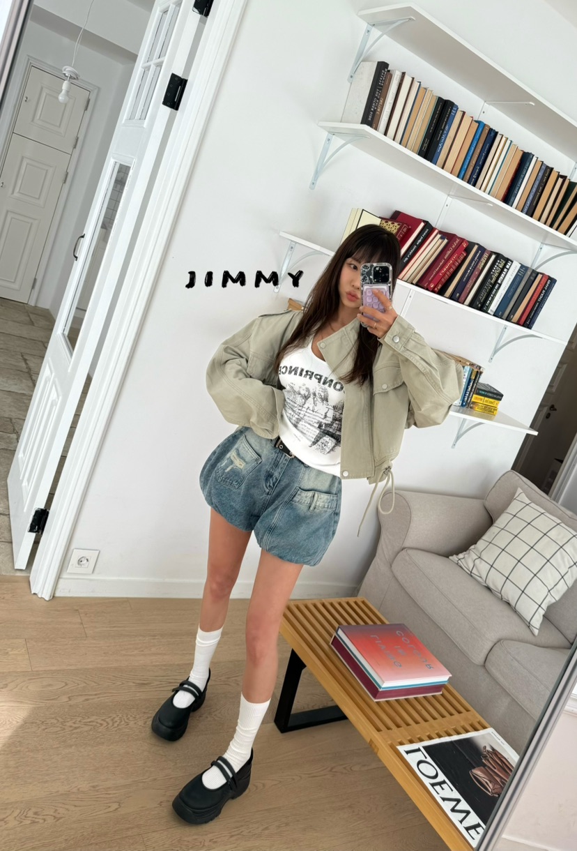 JIMMY韓國東大門代購女士新品時尚推薦人氣職業熱賣休閑短褲JIMMY/REMAKE短褲