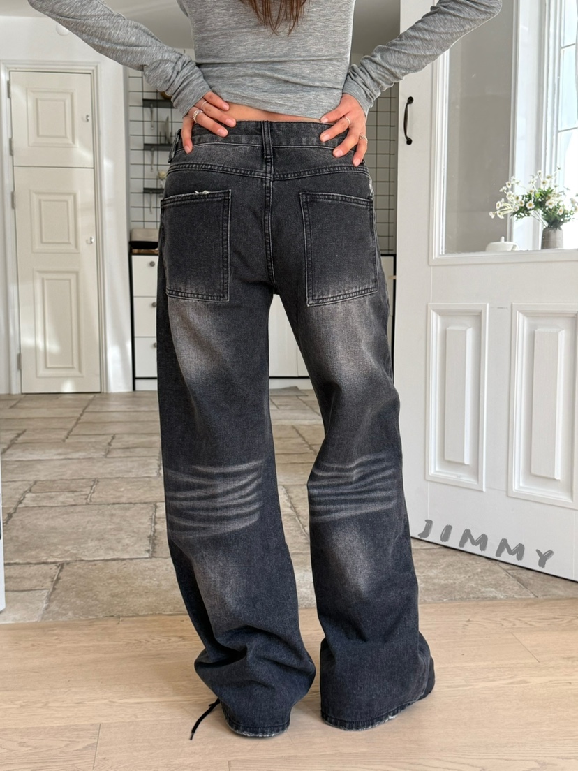 JIMMY韓國東大門直郵女士新款人氣推薦熱賣職業牛仔褲破洞JIMMY/REMAKE牛仔褲