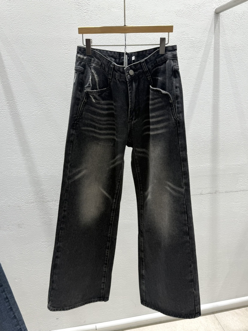 JIMMY韓國東大門直郵女士新款人氣推薦熱賣職業牛仔褲破洞JIMMY/REMAKE牛仔褲圖色2