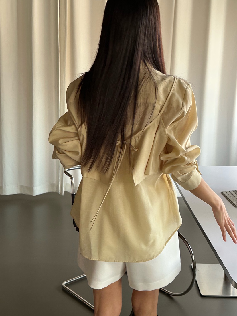 LE VASE韓國東大門代購女士新款26春夏職業推薦襯衫蕾絲衫LE VASE襯衫/蕾絲衫