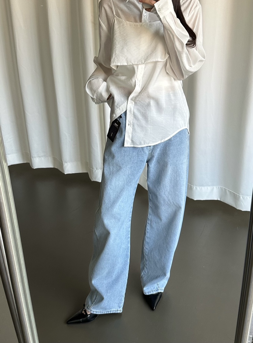 LE VASE韓國東大門代購女士新款26春夏職業推薦襯衫蕾絲衫LE VASE襯衫/蕾絲衫