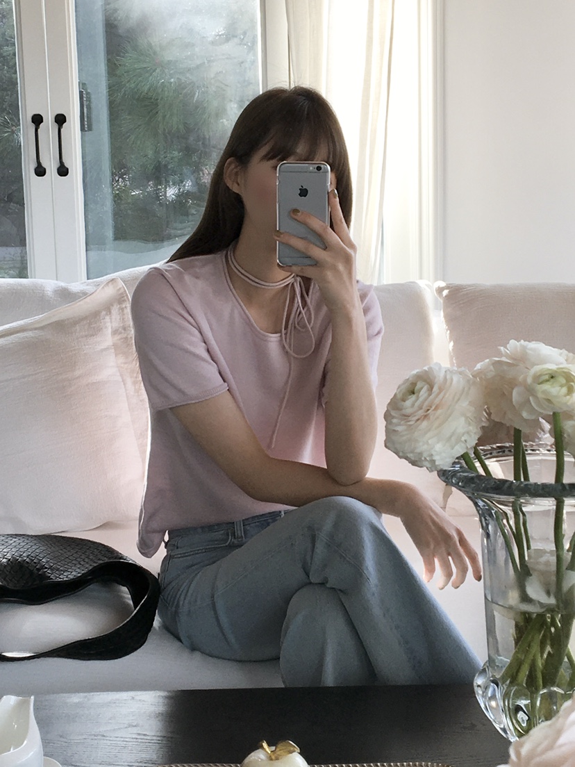 LEGACY韓國東大門直郵女裝新品職業人氣休閑T恤含腰繩系帶LEGACYT恤