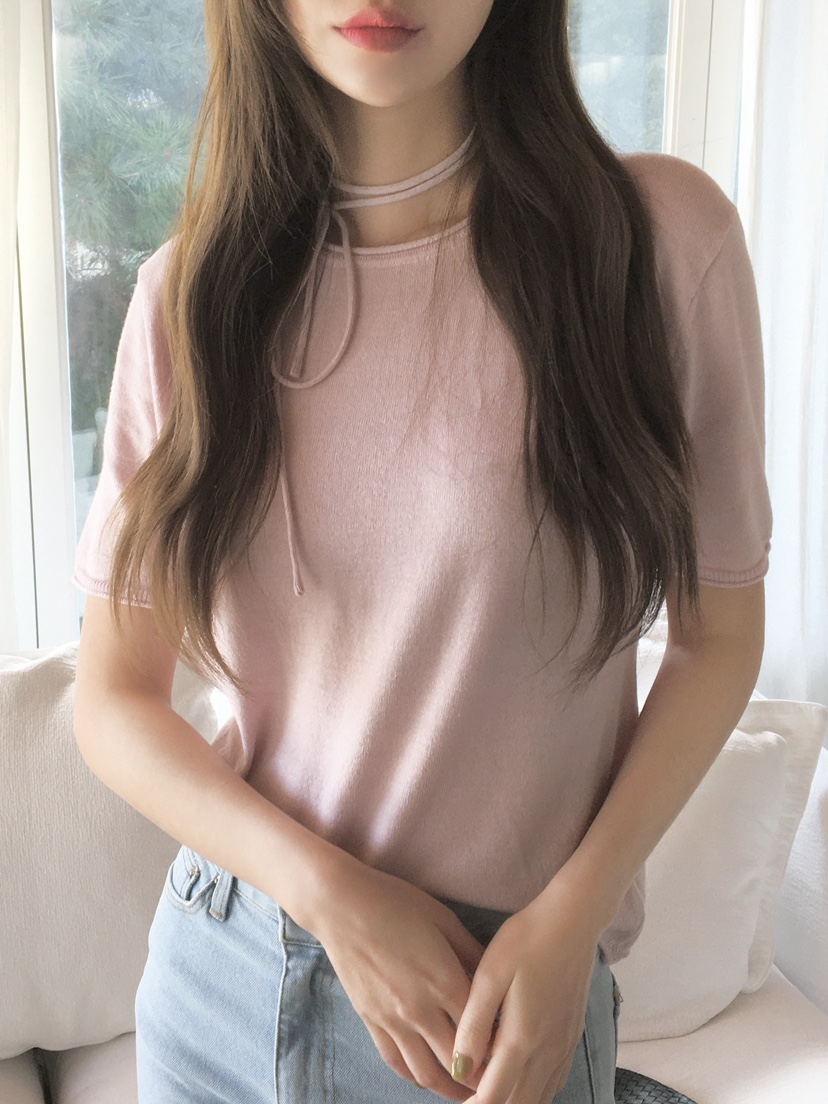 LEGACY韓國東大門直郵女裝新品職業人氣休閑T恤含腰繩系帶LEGACYT恤