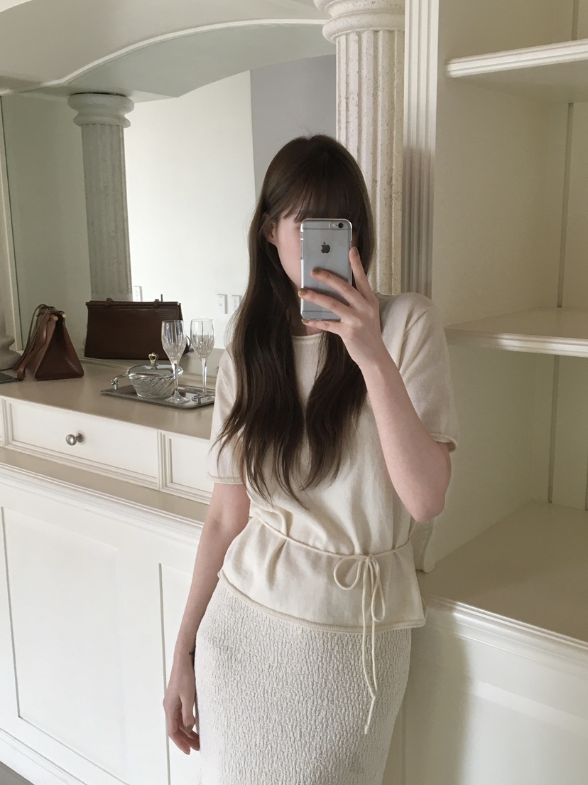 LEGACY韓國東大門直郵女裝新品職業人氣休閑T恤含腰繩系帶LEGACYT恤