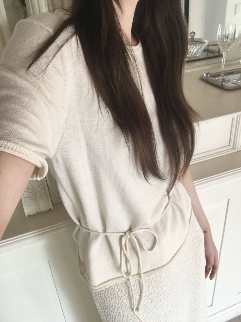 LEGACY韓國東大門直郵女裝新品職業人氣休閑T恤含腰繩系帶LEGACYT恤