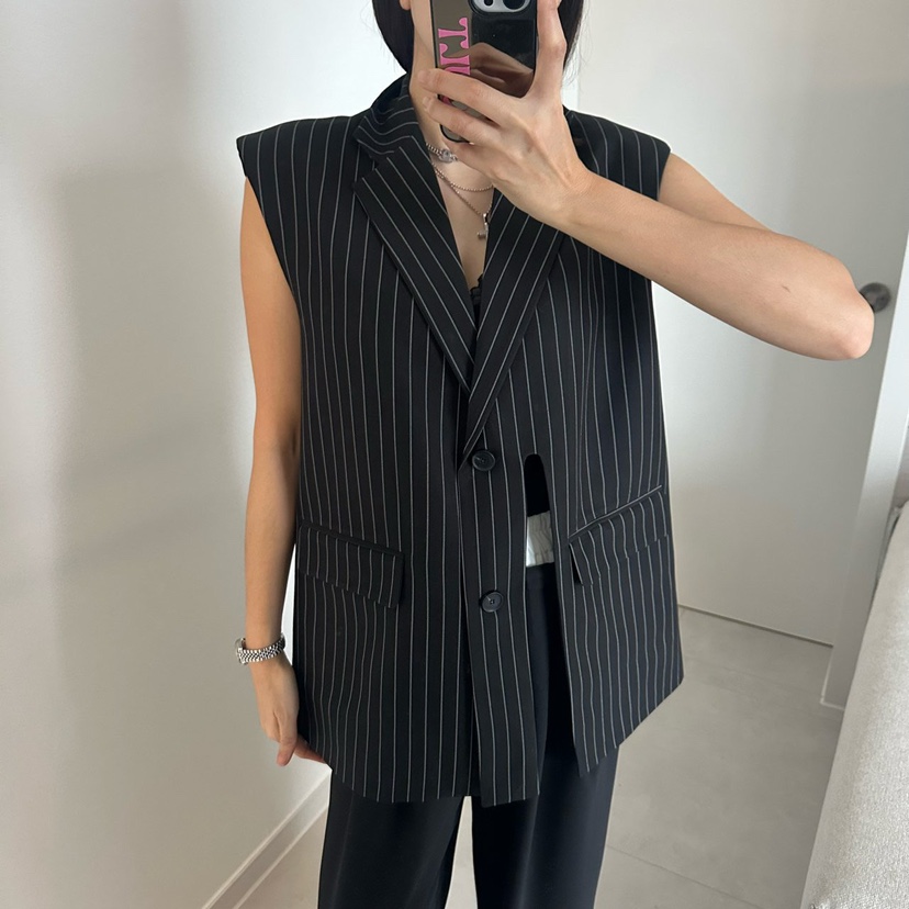 SOUIT韓國直郵女裝新品推薦人氣職業熱賣時尚26春夏休閑馬甲SOUIT by mabel-L馬甲圖色1