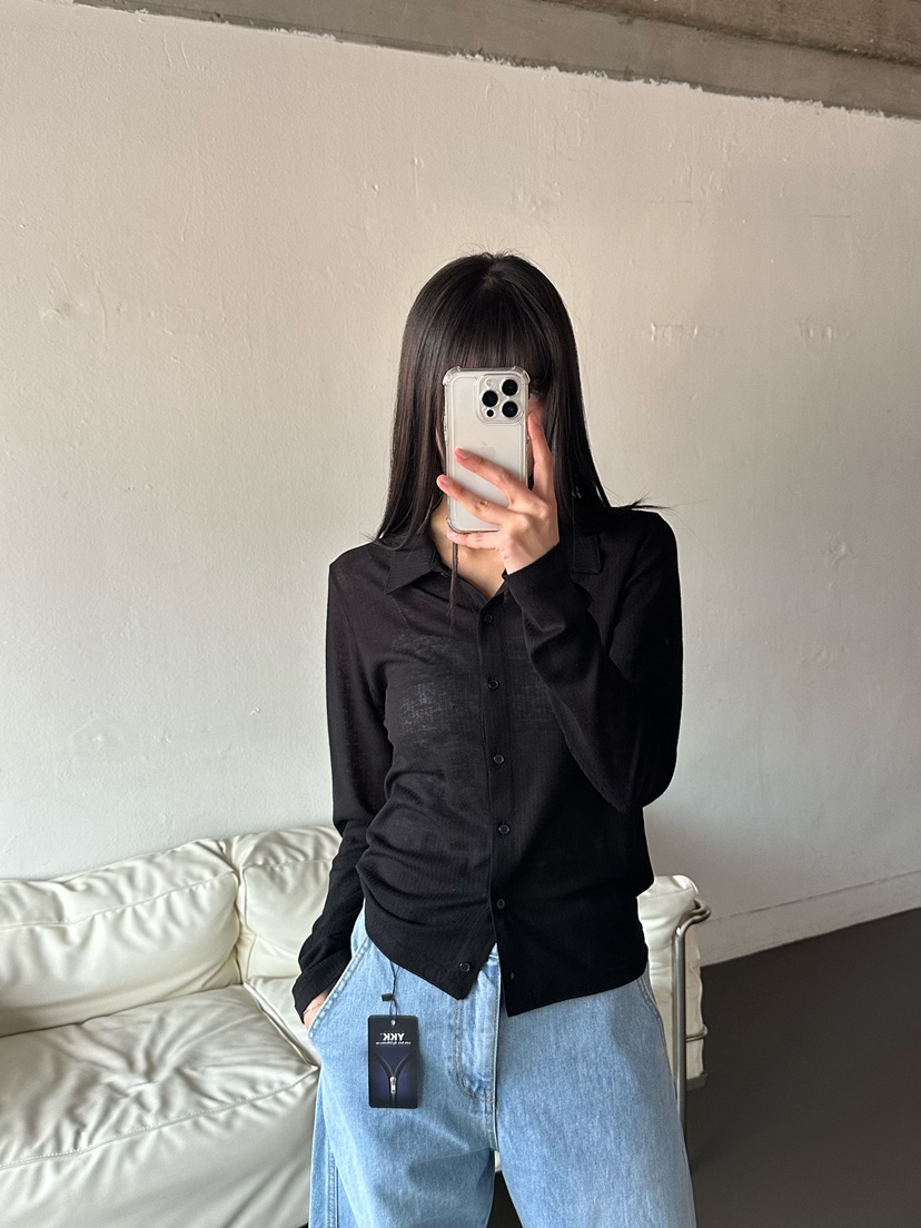 LE VASE韓國東大門直郵女士新品推薦休閑職業時尚長袖T恤LE VASE長袖T恤