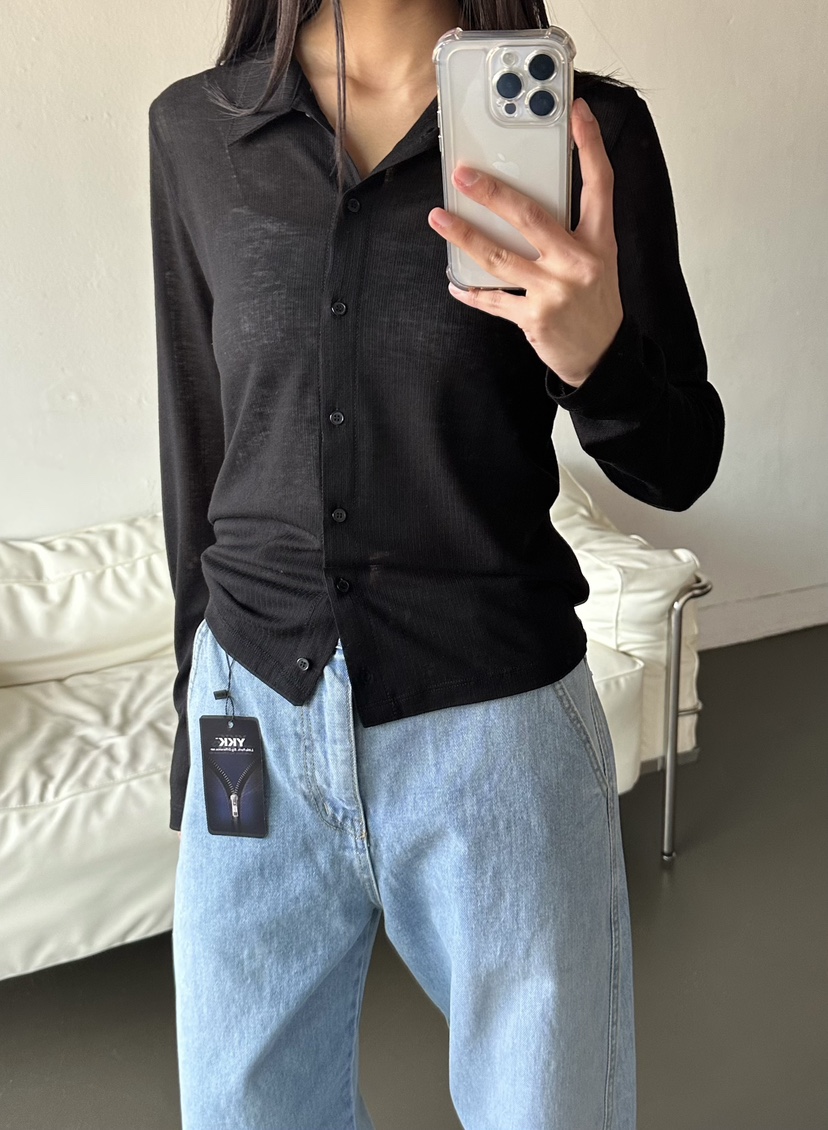 LE VASE韓國東大門直郵女士新品推薦休閑職業時尚長袖T恤LE VASE長袖T恤圖色3