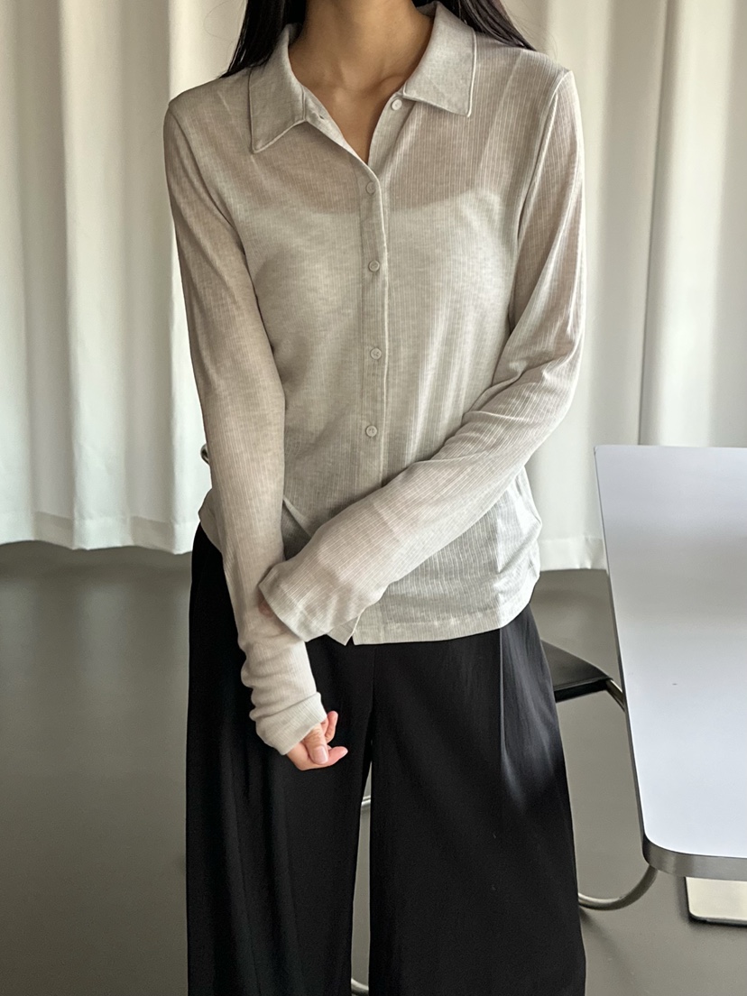 LE VASE韓國東大門直郵女士新品推薦休閑職業時尚長袖T恤LE VASE長袖T恤圖色4