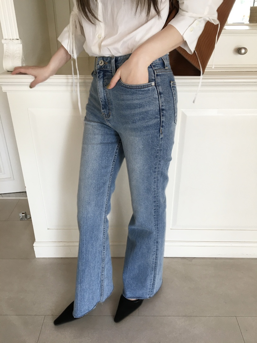 LEGACY韓國代購女士新品時尚休閑推薦熱賣職業牛仔褲喇叭LEGACY牛仔褲