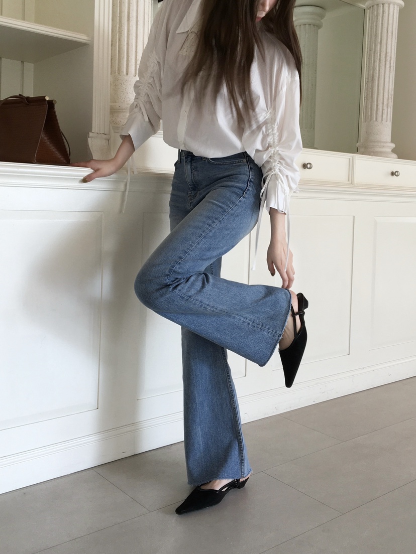 LEGACY韓國代購女士新品時尚休閑推薦熱賣職業牛仔褲喇叭LEGACY牛仔褲