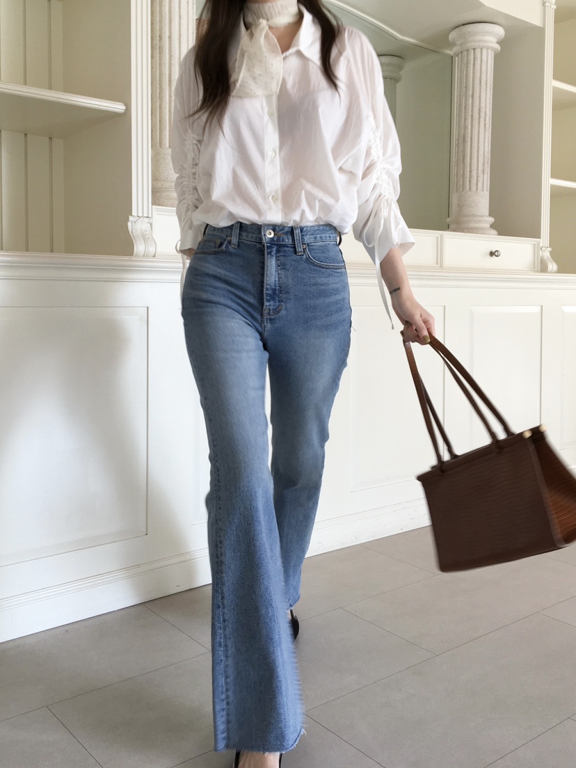 LEGACY韓國代購女士新品時尚休閑推薦熱賣職業牛仔褲喇叭LEGACY牛仔褲