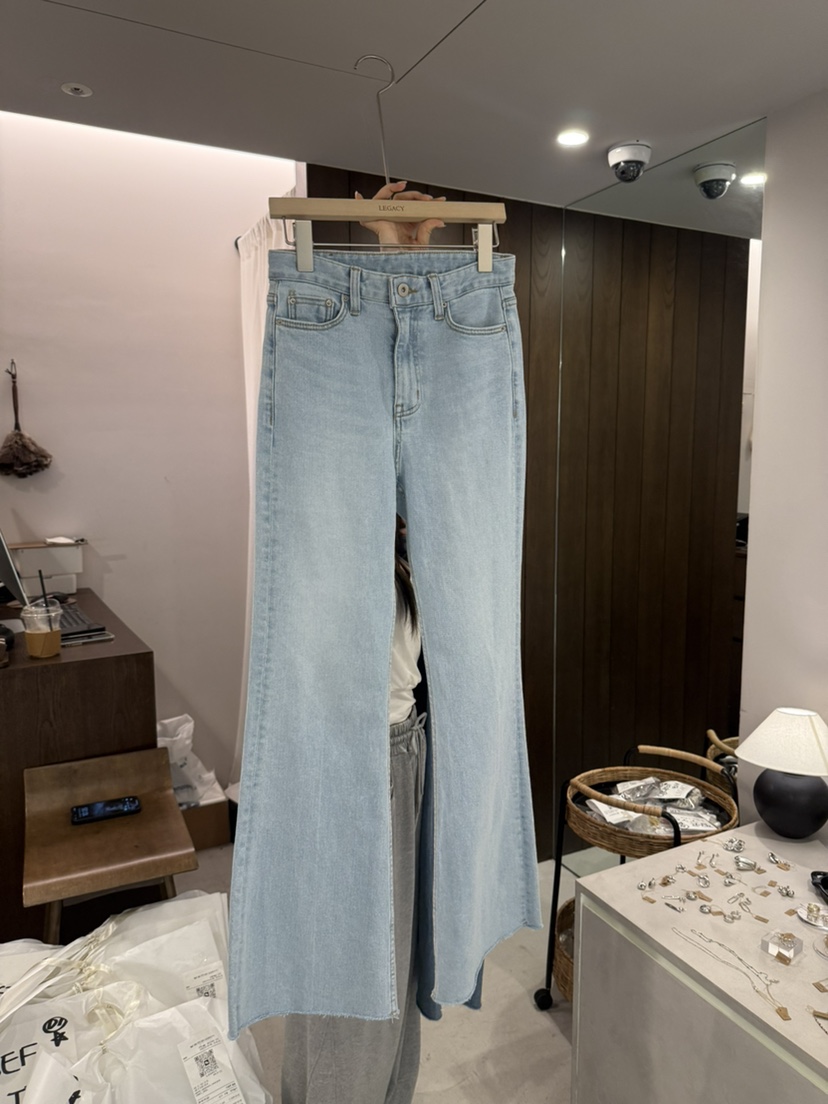 LEGACY韓國代購女士新品時尚休閑推薦熱賣職業牛仔褲喇叭LEGACY牛仔褲圖色1