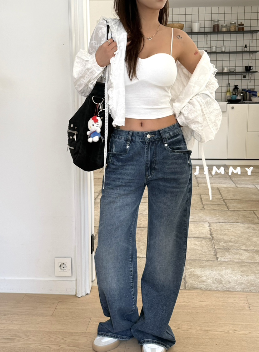 JIMMY韓國代購女士新品時尚26春夏熱賣推薦休閑職業吊帶背心JIMMY/REMAKE吊帶/背心