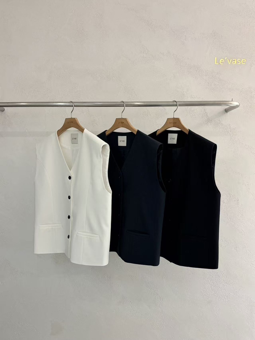 LE VASE韓國代購女裝新款推薦26春夏職業熱賣休閑人氣馬甲LE VASE馬甲