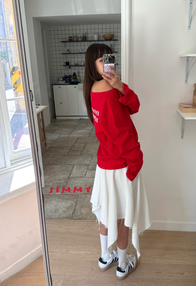 JIMMY韓國直郵女士新品熱賣休閑人氣職業26春夏推薦長袖T恤JIMMY/REMAKE長袖T恤