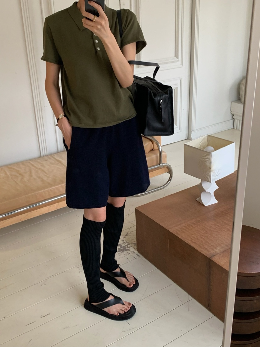 A Flan韓國直郵實拍女裝新款時尚熱賣人氣推薦職業T恤棉質AFN/FLAN EDITIONT恤