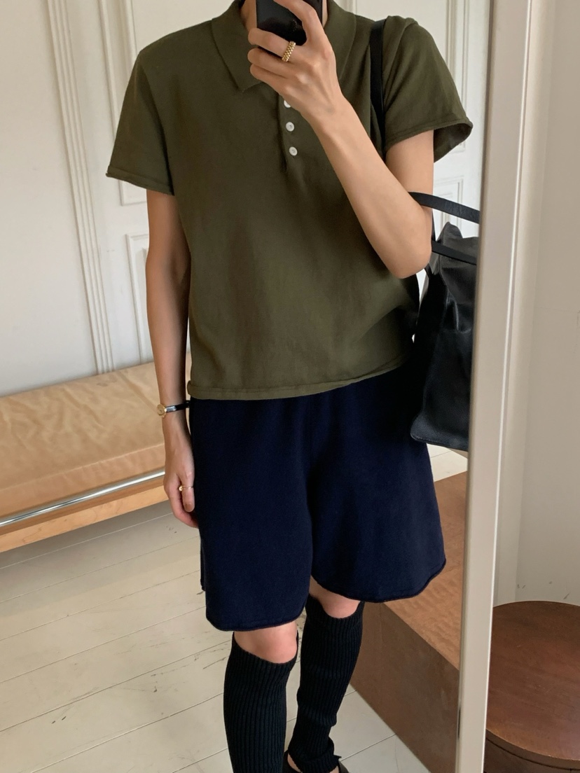 A Flan韓國直郵實拍女裝新款時尚熱賣人氣推薦職業T恤棉質AFN/FLAN EDITIONT恤