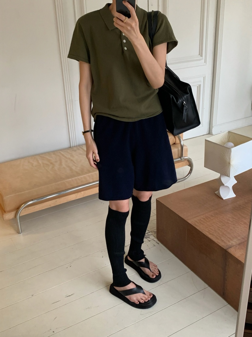 A Flan韓國直郵實拍女裝新款時尚熱賣人氣推薦職業T恤棉質AFN/FLAN EDITIONT恤