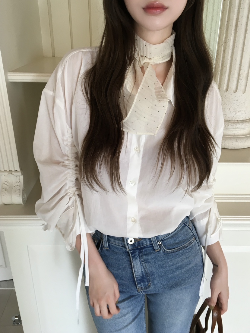 LEGACY韓國代購女裝新品職業熱賣真品休閑襯衫蕾絲衫褶皺LEGACY襯衫/蕾絲衫