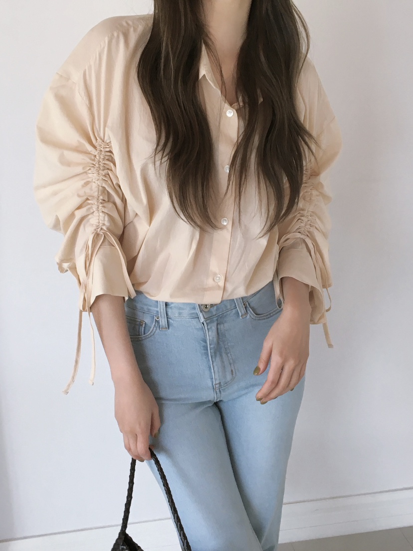 LEGACY韓國代購女裝新品職業熱賣真品休閑襯衫蕾絲衫褶皺LEGACY襯衫/蕾絲衫