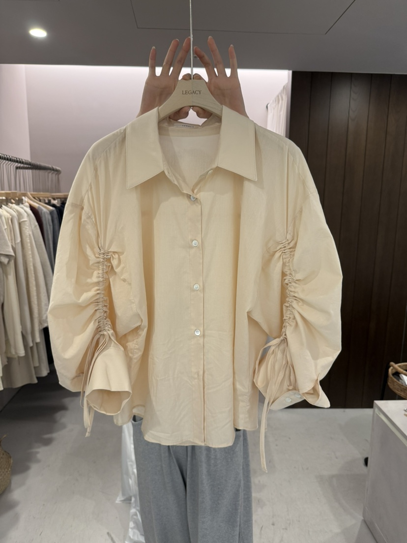 LEGACY韓國代購女裝新品職業熱賣真品休閑襯衫蕾絲衫褶皺LEGACY襯衫/蕾絲衫圖色2