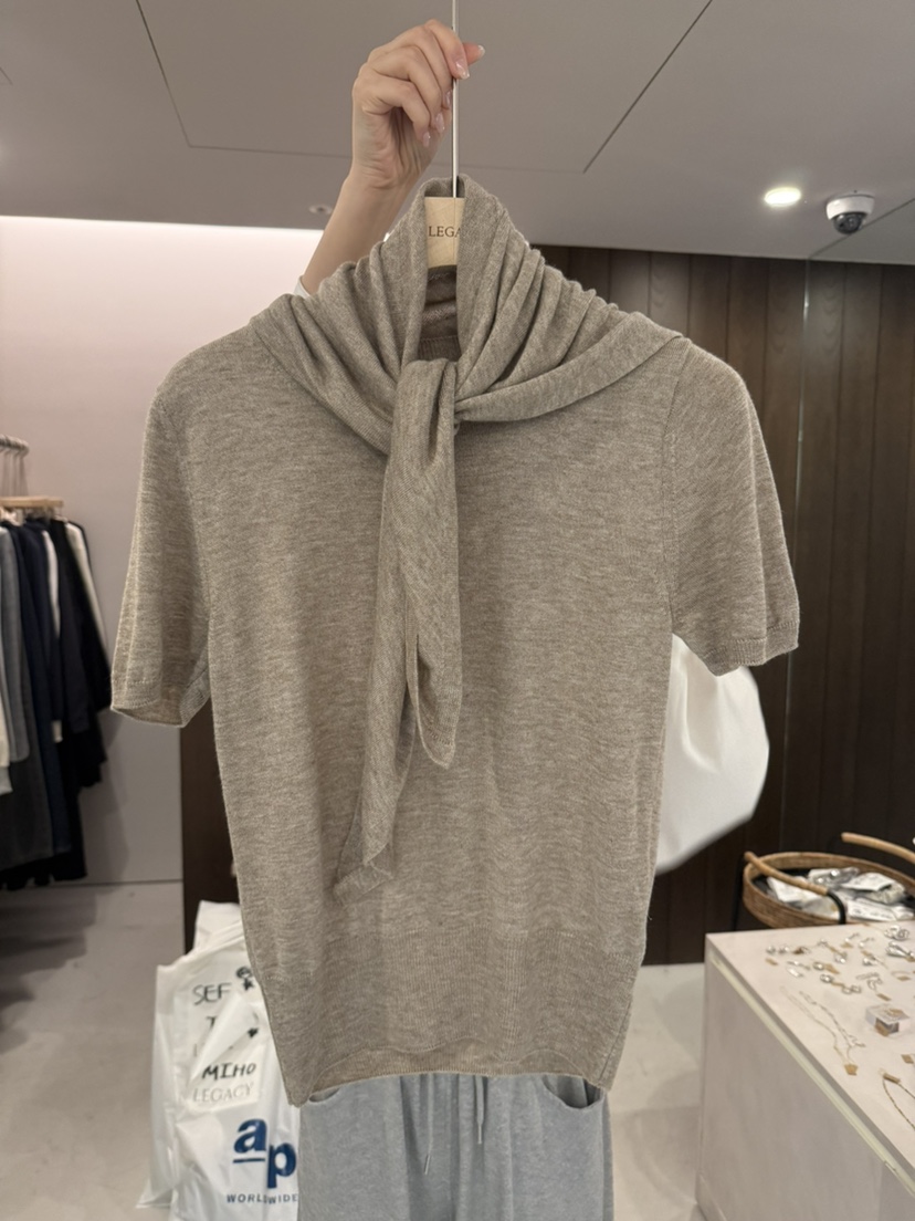 LEGACY韓國代購女士新品26春夏人氣職業推薦熱賣T恤羊毛圍巾LEGACYT恤圖色1