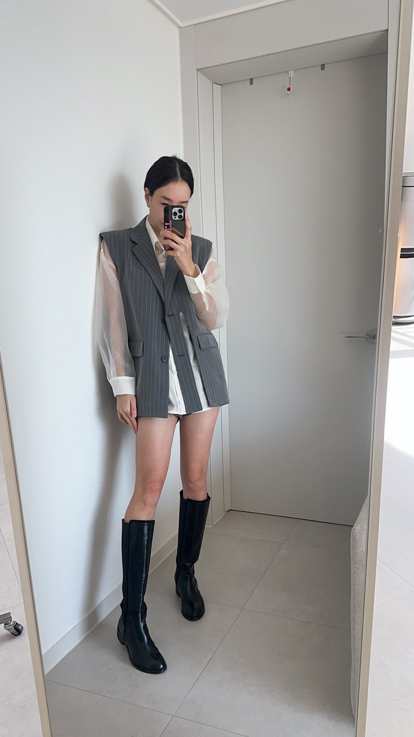 SOUIT韓國直郵實拍女裝新品熱賣職業時尚襯衫蕾絲衫歐根紗SOUIT by mabel-L襯衫/蕾絲衫