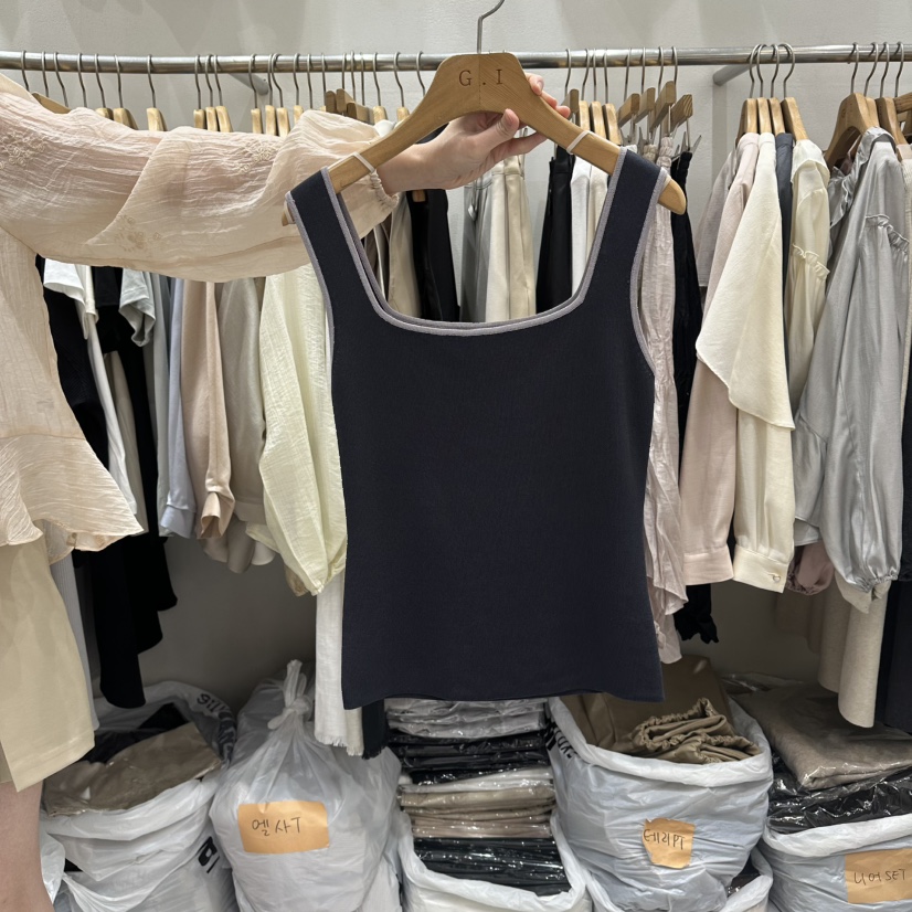 G.I-L韓國東大門代購女裝新品推薦熱賣時尚職業吊帶背心G.I-L吊帶/背心圖色4墨色