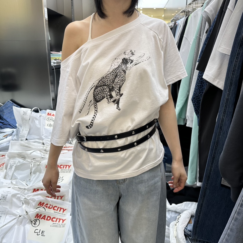 MADCITY/SAGAFURS東大門代購女士新品職業真品T恤不含腰帶MADCITY/SAGAFURST恤圖色1