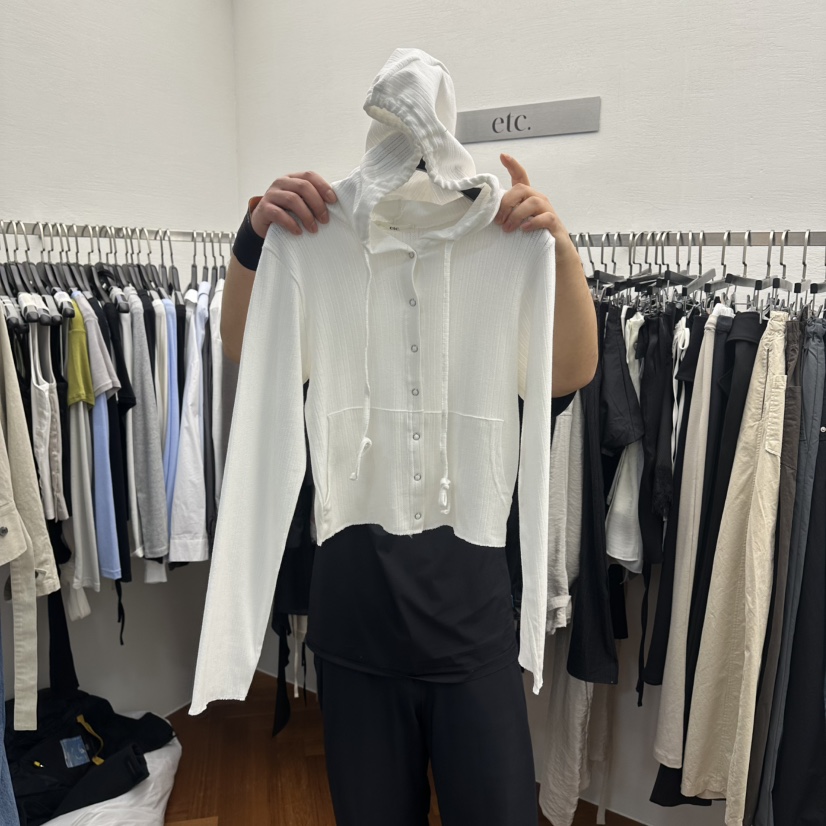 MOANA/ETC韓國代購女裝新款26春夏休閑時尚衛衣兜帽鏤空MOANA/ETC衛衣圖色1