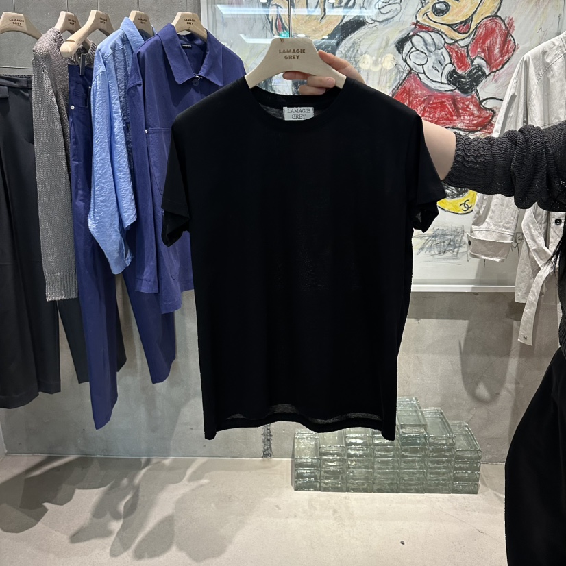 LAMAGIEPIE/LAMAGIE GREY東大門實拍女士新款時尚T恤絲綢LAMAGIEPIE/LAMAGIE GREYT恤圖色4黑色