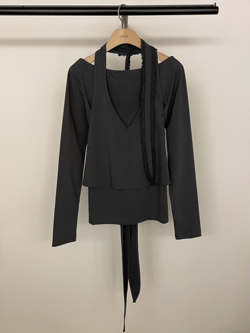 BOLD-A韓國東大門直郵女士新款推薦26春夏熱賣休閑套裝蕾絲RE BOLD套裝圖色2