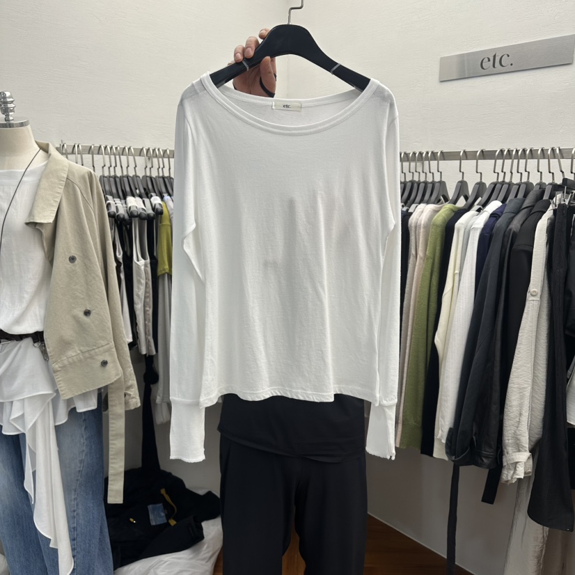 MOANA/ETC韓國直郵女士新品推薦職業熱賣時尚人氣長袖T恤MOANA/ETC長袖T恤圖色1白色