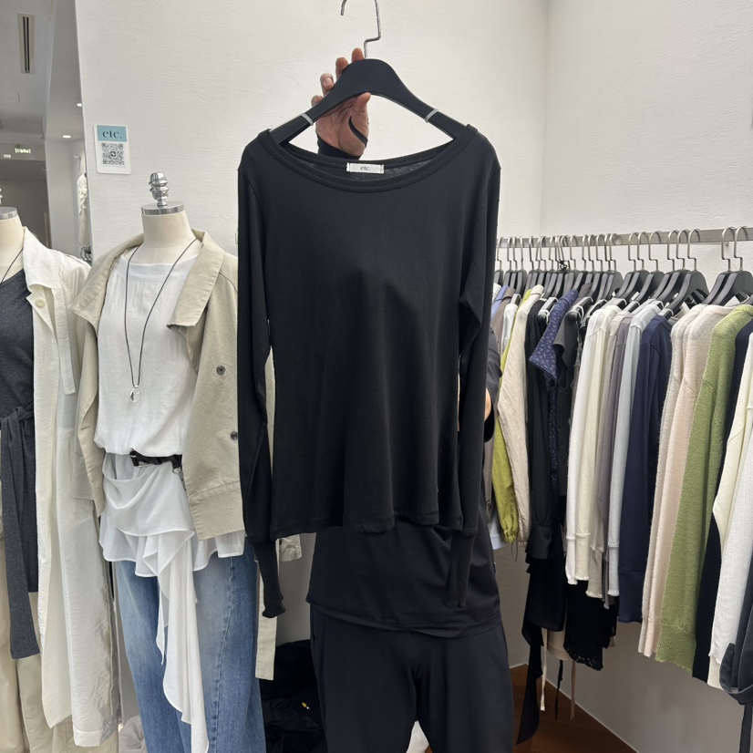 MOANA/ETC韓國直郵女士新品推薦職業熱賣時尚人氣長袖T恤MOANA/ETC長袖T恤圖色7黑色