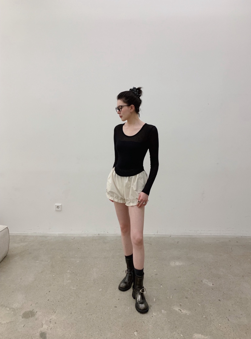 STICK WITH韓國東大門代購女士新品人氣推薦長袖T恤莫代爾STICK WITH長袖T恤