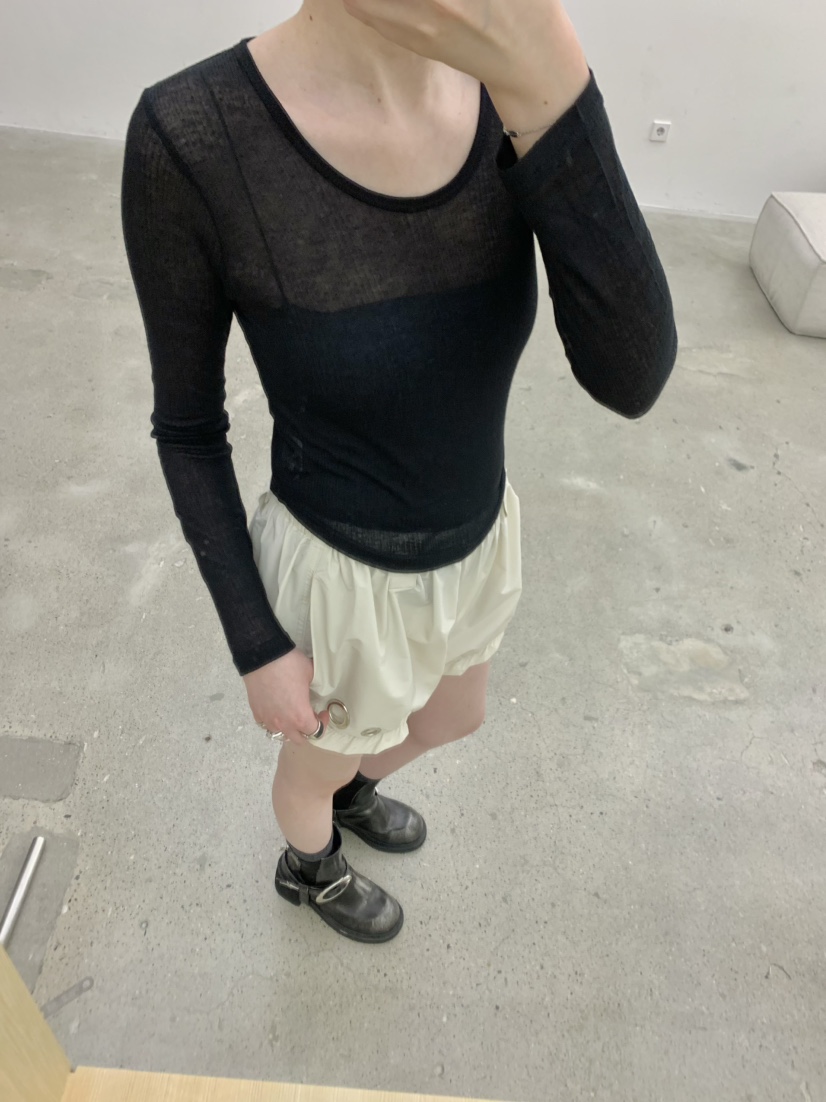 STICK WITH韓國東大門代購女士新品人氣推薦長袖T恤莫代爾STICK WITH長袖T恤