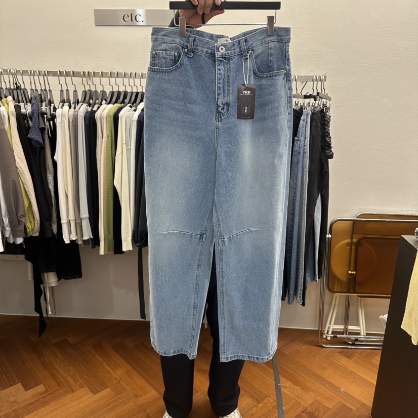 MOANA/ETC韓國東大門代購女裝新品熱賣休閑職業牛仔褲褶裥MOANA/ETC牛仔褲圖色1