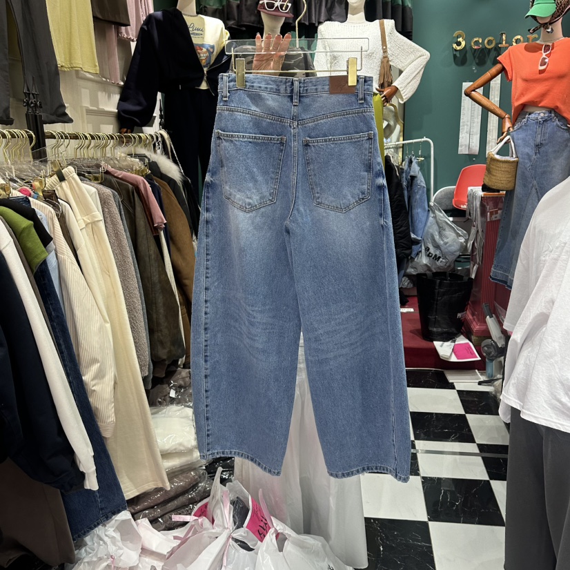 3COLOR韓國東大門代購女裝新款職業牛仔褲Three color牛仔褲