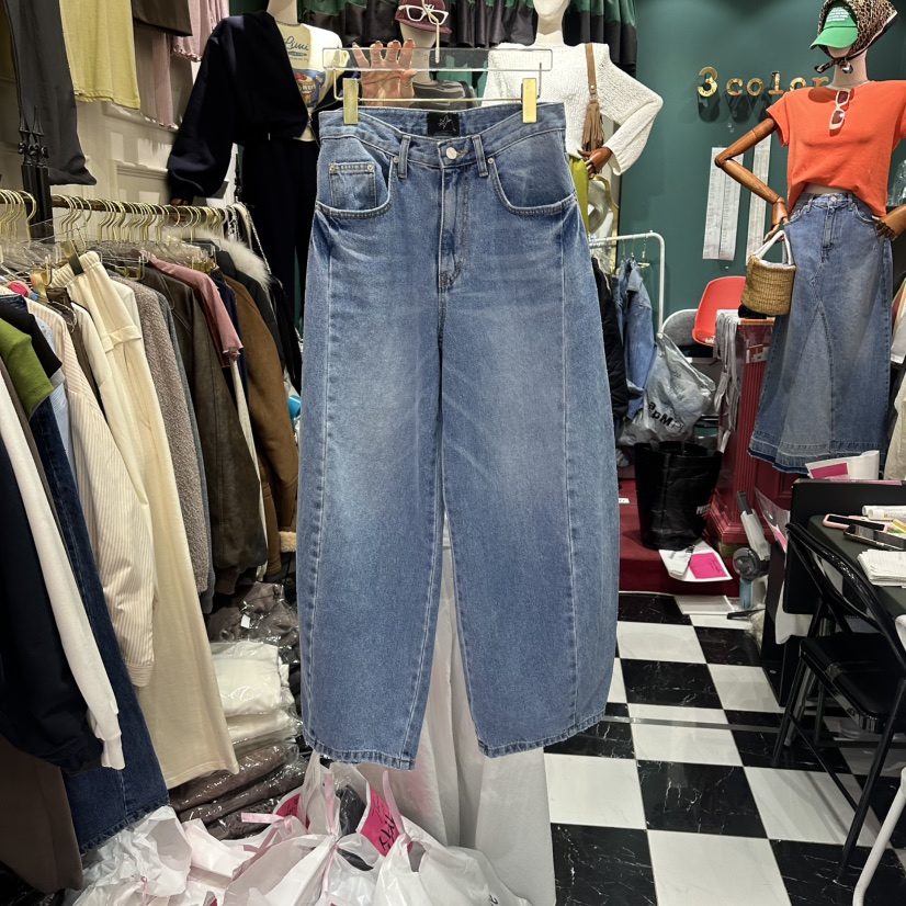 3COLOR韓國東大門代購女裝新款職業牛仔褲Three color牛仔褲圖色1