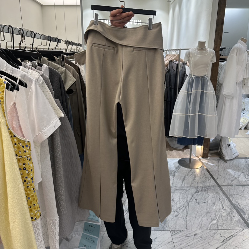 MOANA/ETC韓國東大門直郵女裝新品職業推薦熱賣休閑褲系帶MOANA/ETC休閑褲