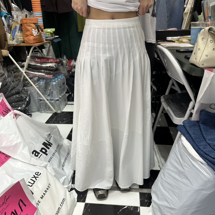 3COLOR韓國東大門代購女士新款休閑長裙Three color長裙圖色1