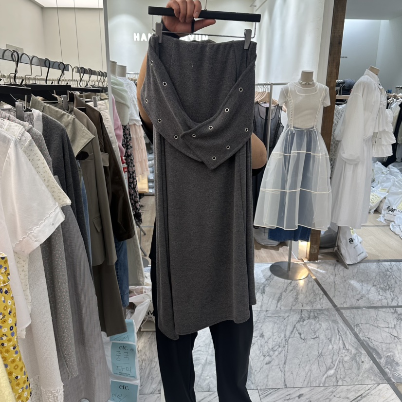 MOANA/ETC韓國直郵女裝新品人氣職業時尚熱賣長裙含腰帶MOANA/ETC長裙圖色1