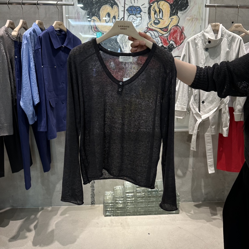 LAMAGIEPIE/LAMAGIE GREY韓國代購女裝新品時尚職業針織衫LAMAGIEPIE/LAMAGIE GREY針織衫圖色3墨色