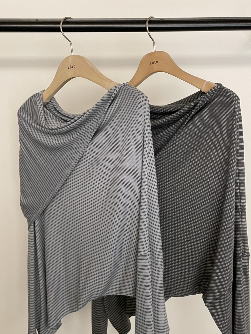 BOLD-A韓國直郵實拍女士新品26春夏時尚職業長袖T恤露肩RE BOLD長袖T恤