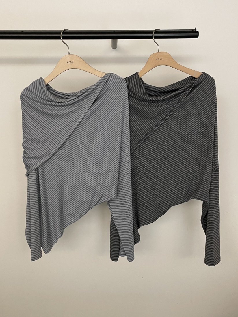 BOLD-A韓國直郵實拍女士新品26春夏時尚職業長袖T恤露肩RE BOLD長袖T恤