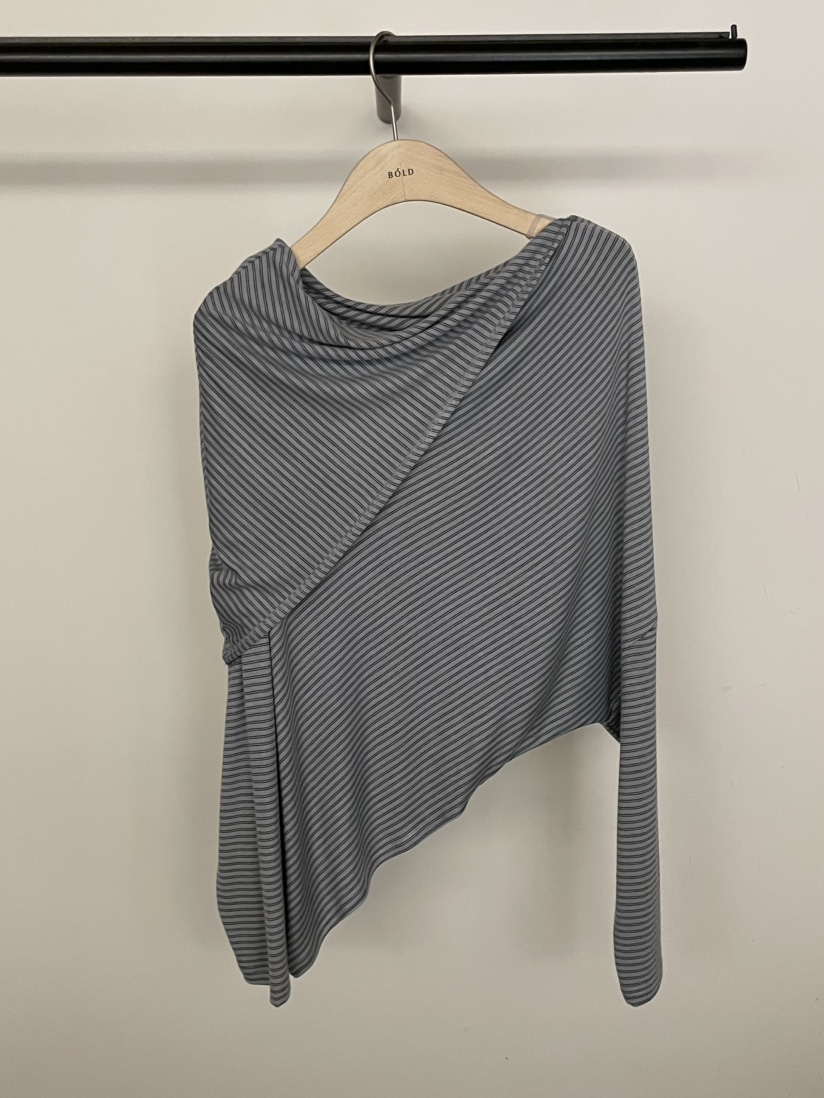 BOLD-A韓國直郵實拍女士新品26春夏時尚職業長袖T恤露肩RE BOLD長袖T恤圖色1