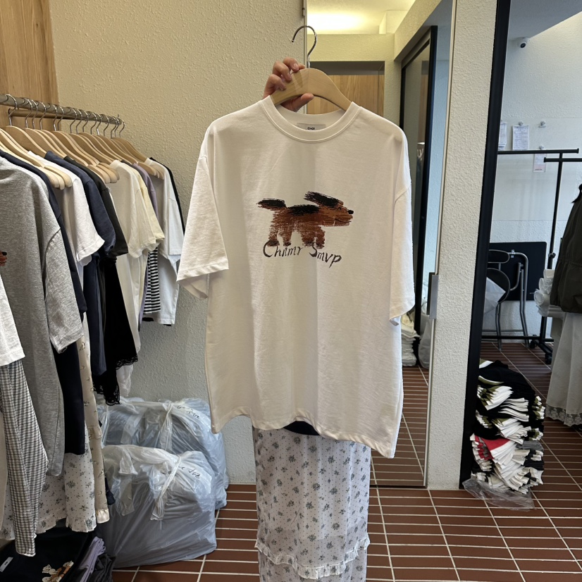 CHOI-L韓國代購女裝新款26春夏時尚人氣休閑推薦真品T恤CHOIT恤圖色1