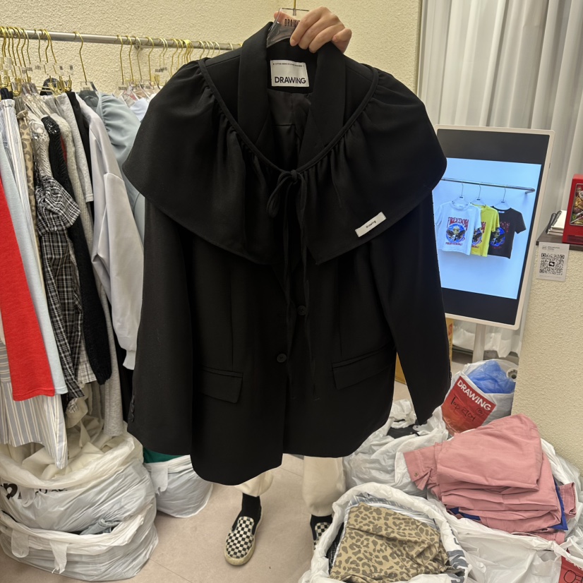 DRAWING韓國代購女士新品26春夏時尚推薦熱賣夾克不含內搭DRAWING夾克圖色3