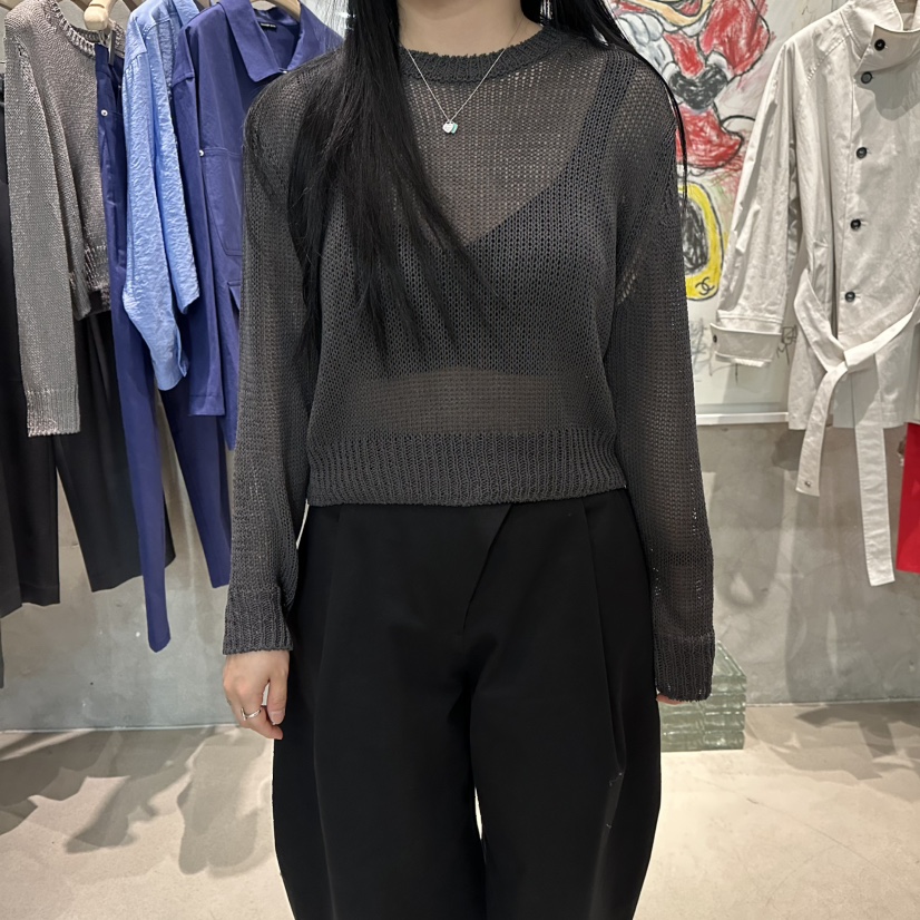 LAMAGIEPIE/LAMAGIE GREY韓國東大門直郵女裝新款推薦針織衫亞麻LAMAGIEPIE/LAMAGIE GREY針織衫圖色5墨色